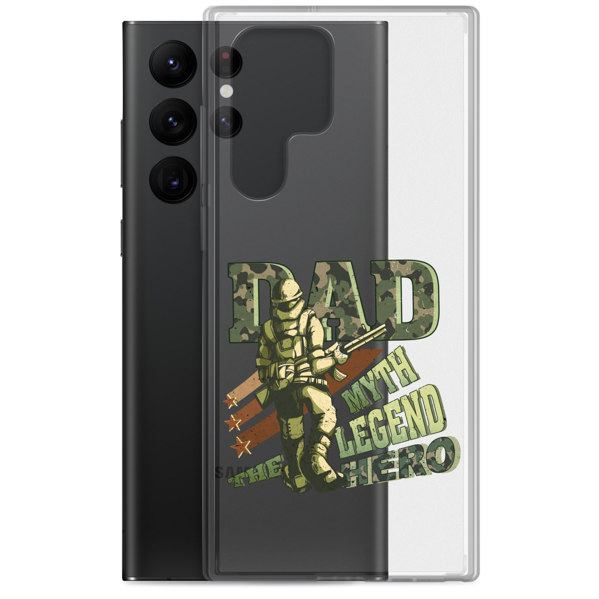 Dad The Myth The Legend The Hero Clear Case for Samsung®