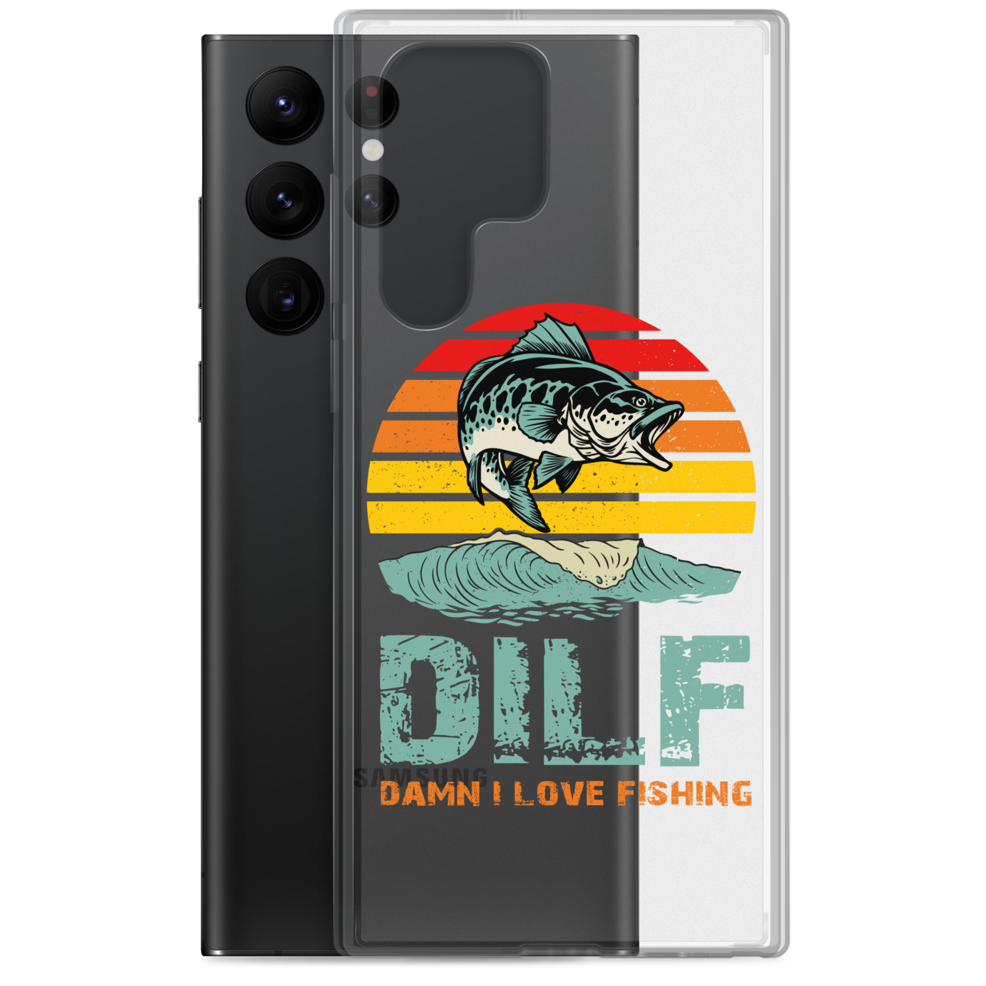 Dilf Damn I Love Fishing Clear Case for Samsung®