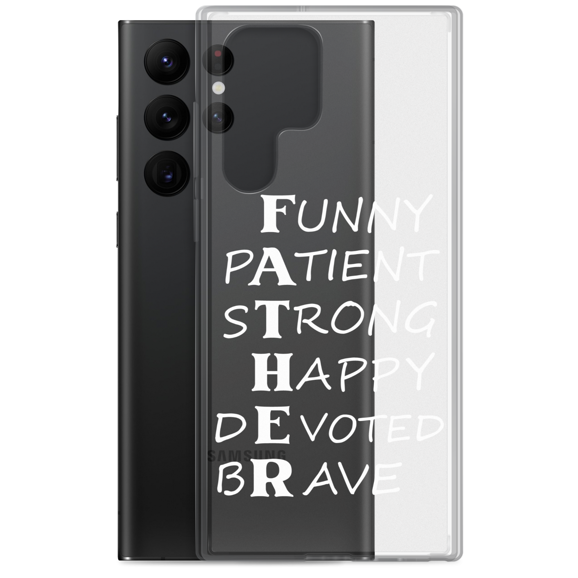 Funny Patient Strong Happy Devoted Brave Clear Case for Samsung®