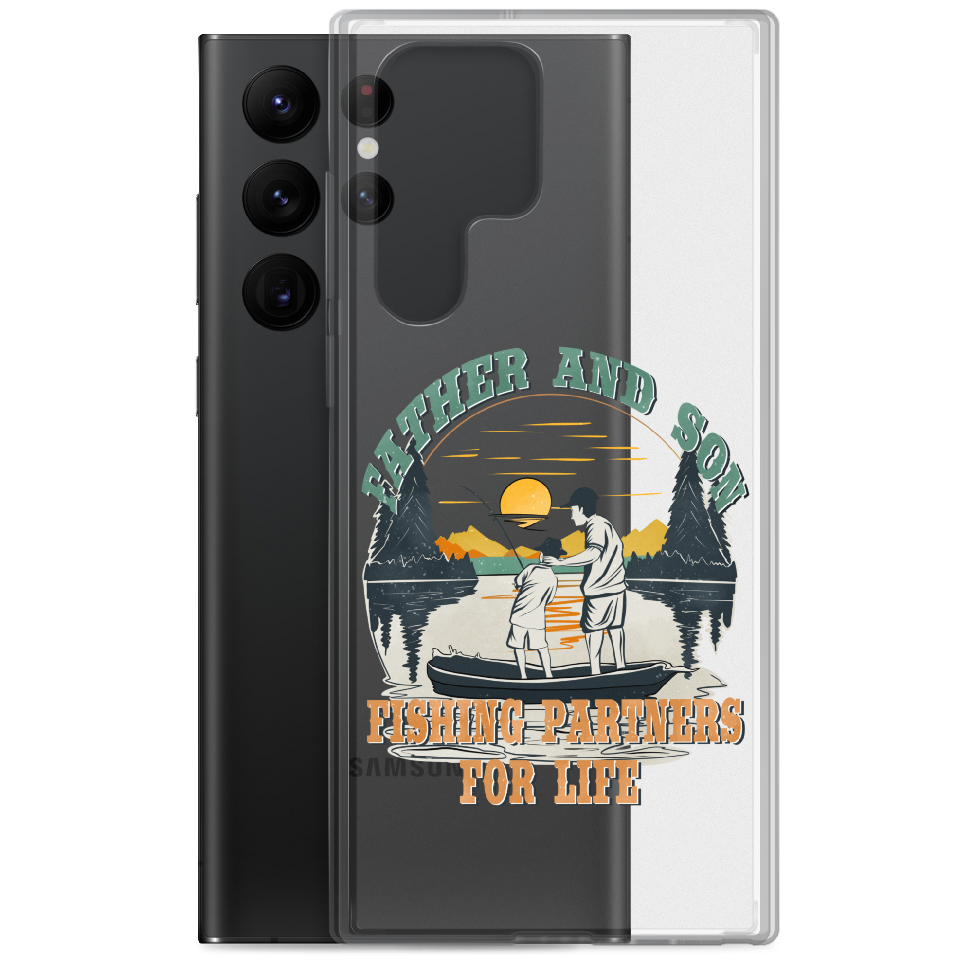 Father And Son Fishing Partners For Life Clear Case for Samsung®