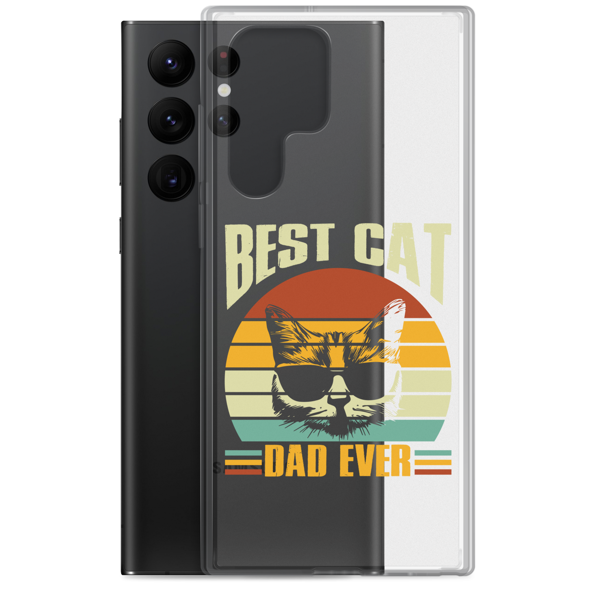 Best Cat Dad Ever Clear Case for Samsung®