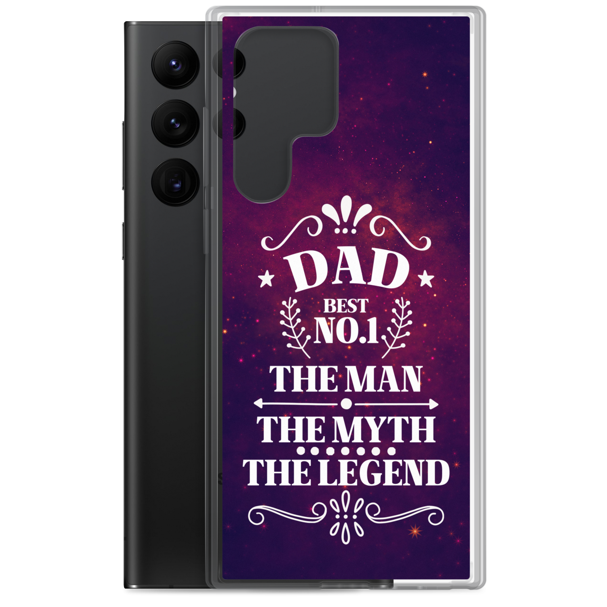 Dad Best Number 1 The Man The Myth The Legend Clear Case for Samsung®