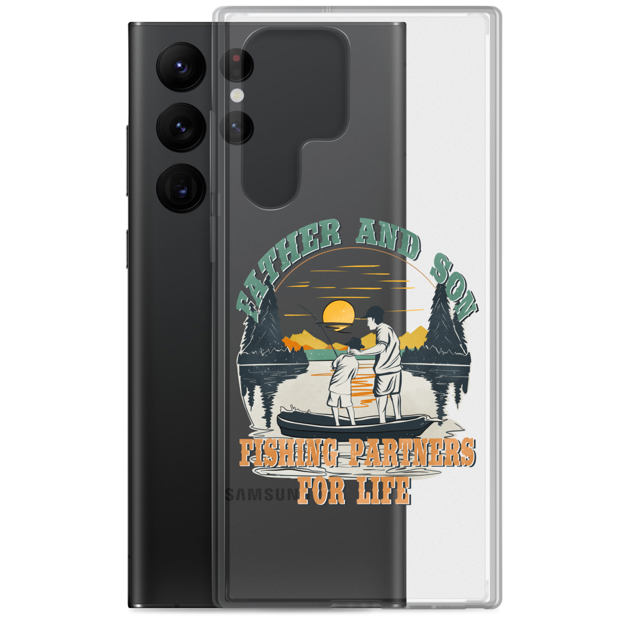 Father And Son Fishing Partners For Life Clear Case for Samsung®