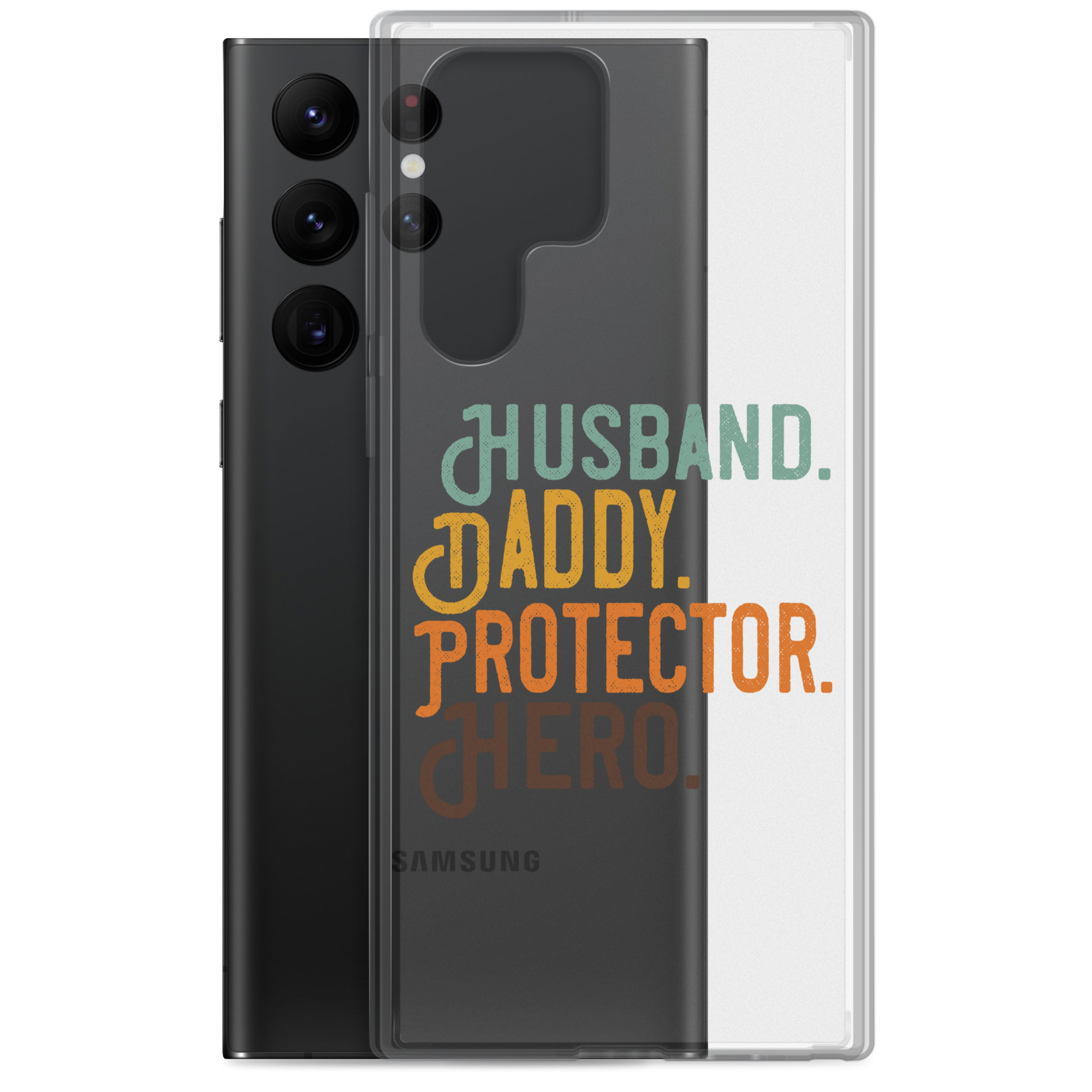 Husband. Daddy. Protector. Hero Clear Case for Samsung®