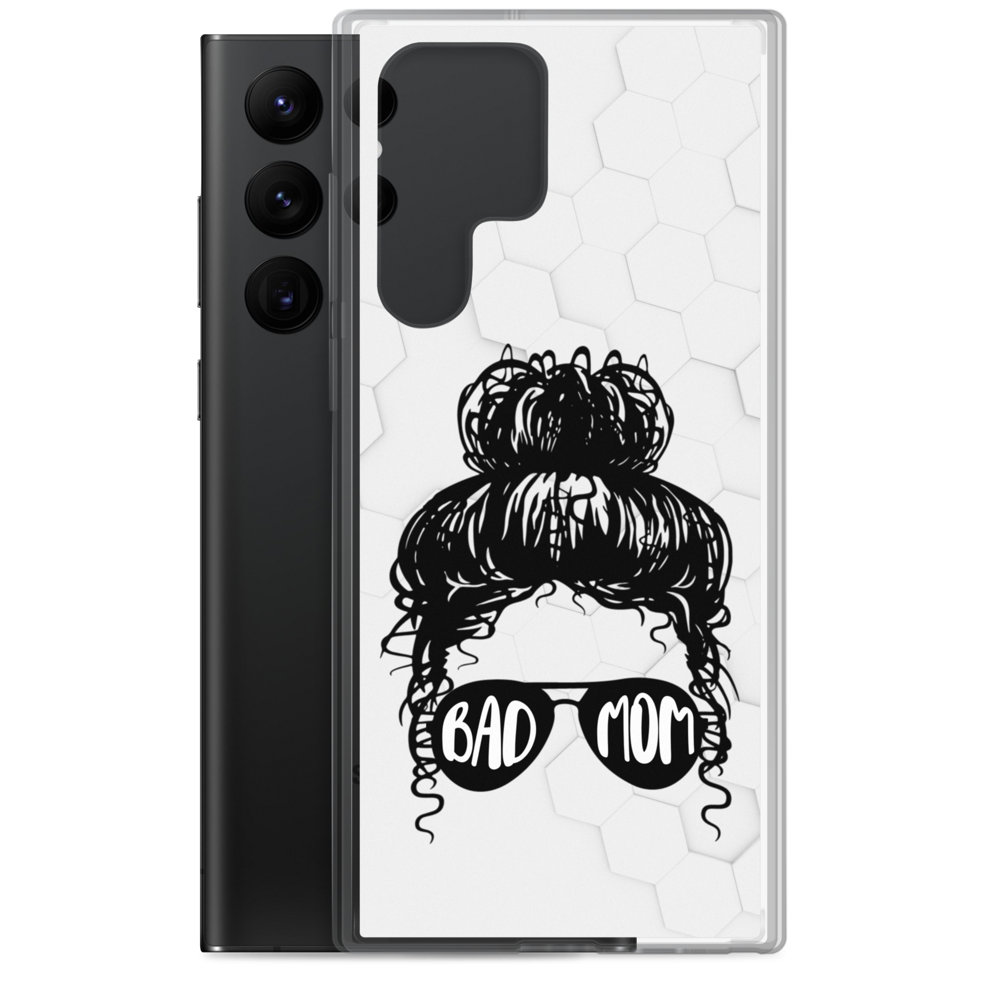 Bad Mom Messy Bun Clear Case for Samsung®