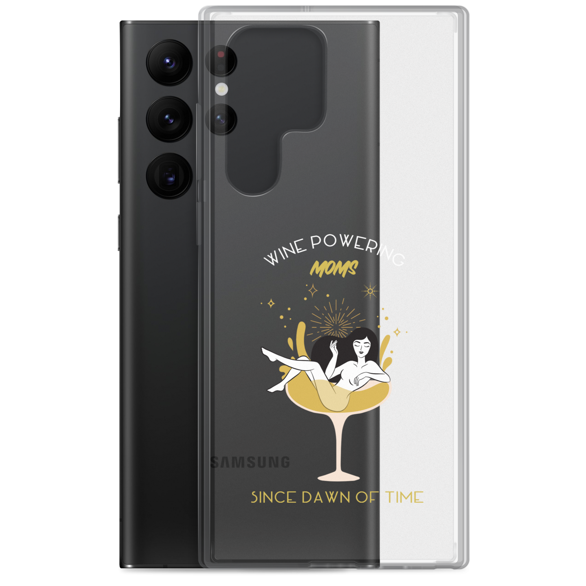 Wine Powering Moms Since Dawn Of Time Clear Case for Samsung®