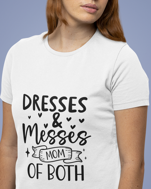 Dresses & messes mom of both Unisex t-shirt