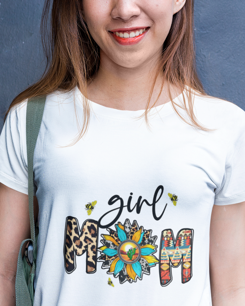 Trendy Girl Mom Design with Rustic and Nature Elements Unisex t-shirt