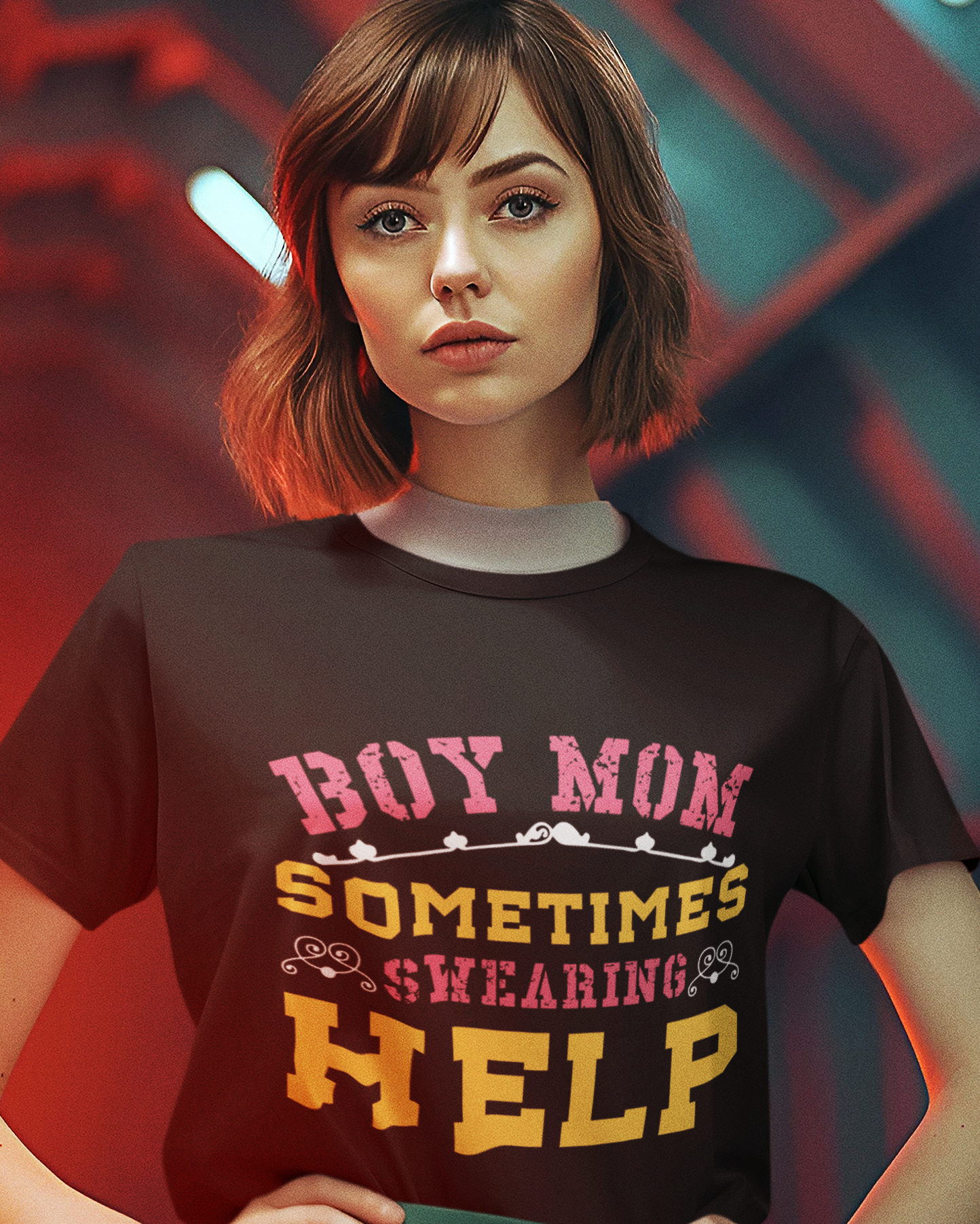 Boy Mom Sometimes Swearing Help Unisex t-shirt