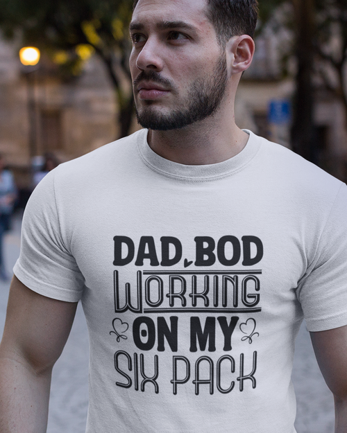 Dad Bod Working On My Six Pack Unisex t-shirt