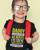 Daddy & Daughter Not Always Eye To Eye But Always Heart To Heart Toddler Short Sleeve Tee