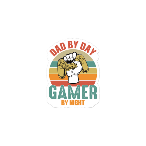 Dad By Day Gamer By Night Bubble-free stickers