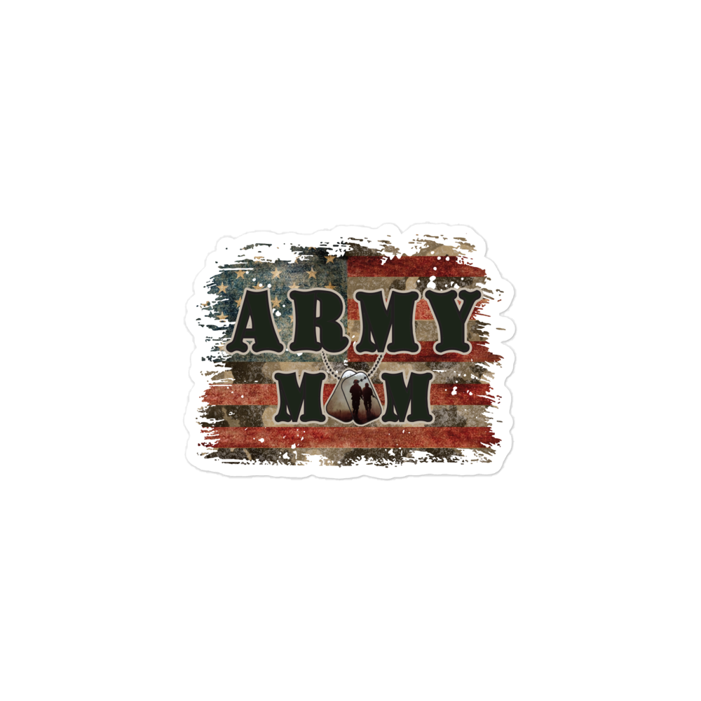 Army Mom Bubble-free stickers