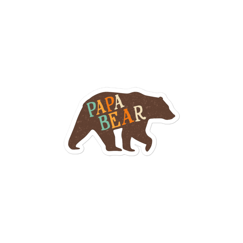 Papa Bear Bubble-free stickers