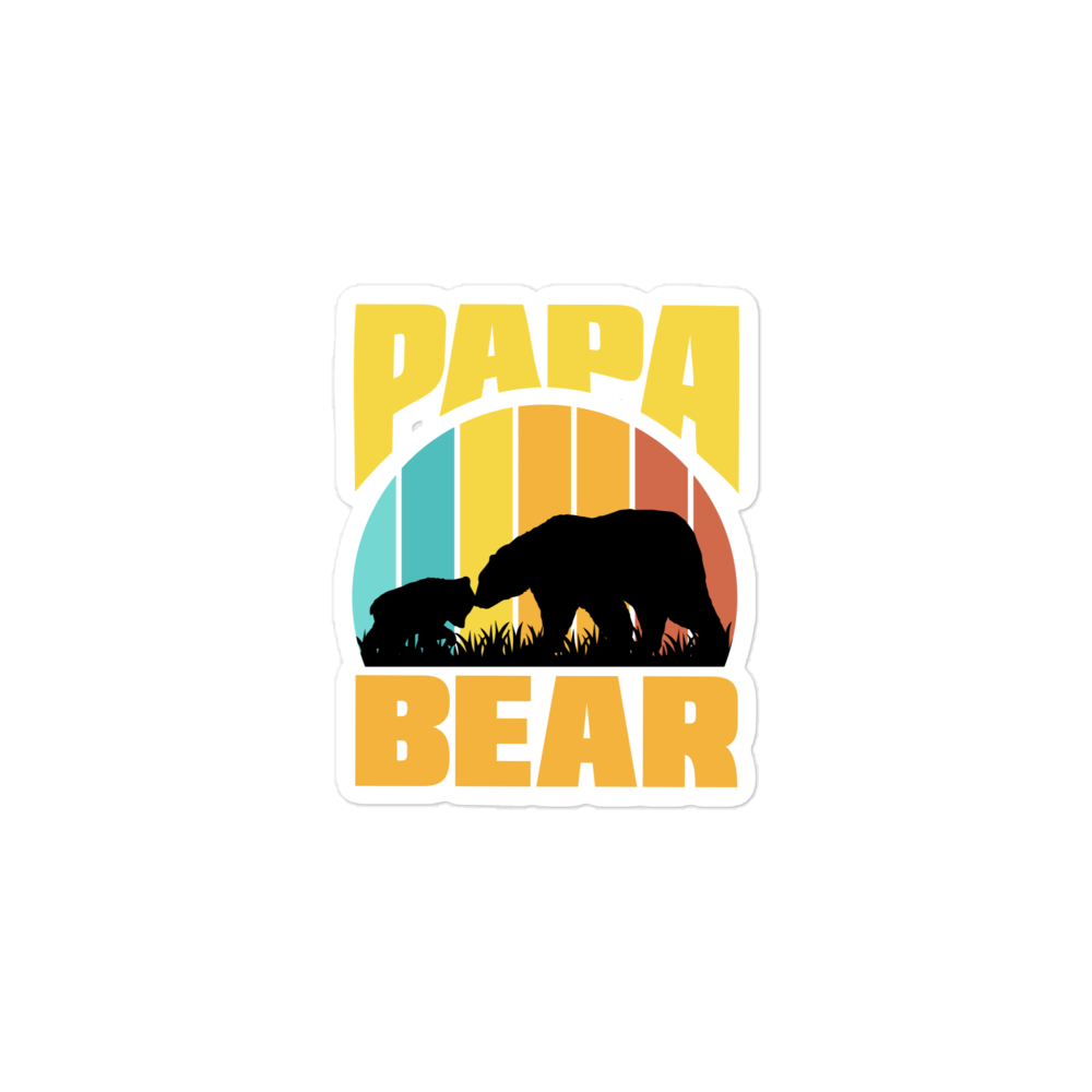 Papa Bear Bubble-free stickers