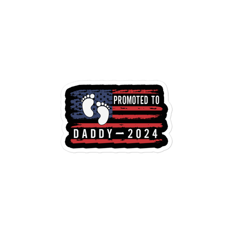 Promoted To Daddy 2024 Bubble-free stickers