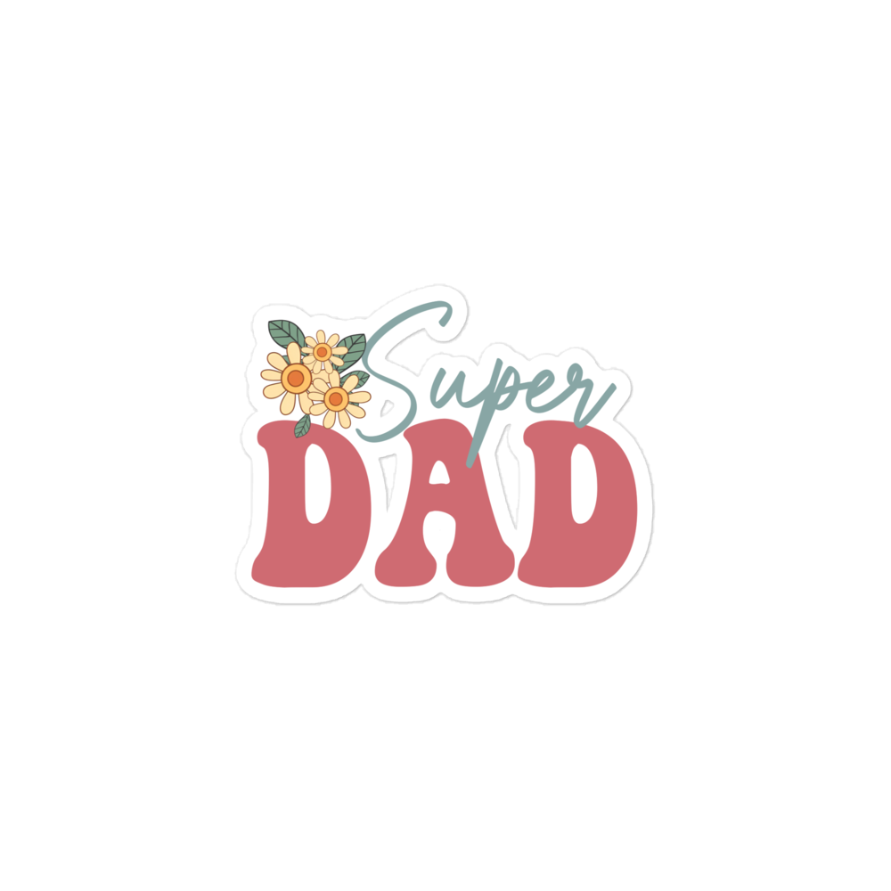 Super Dad Bubble-free stickers