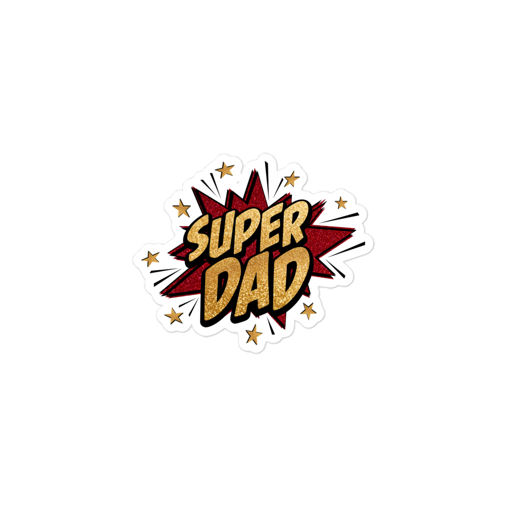 Super Dad Bubble-free stickers