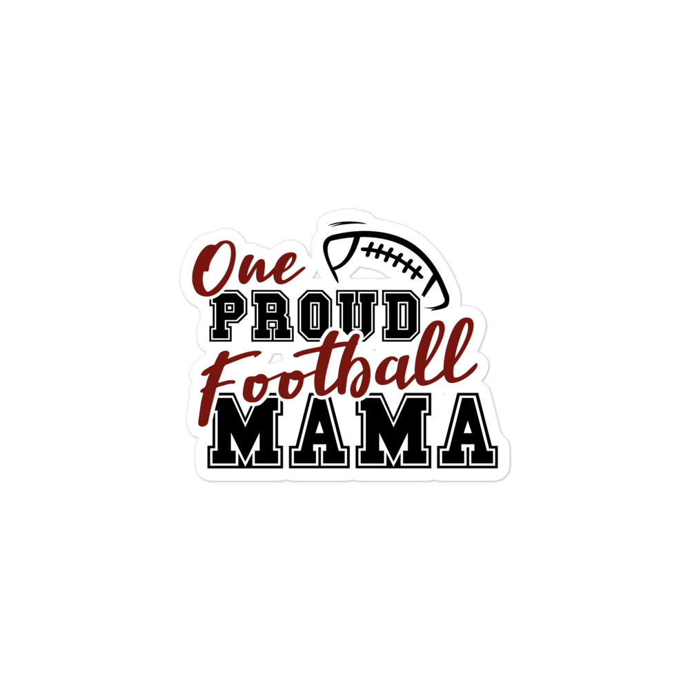 One Proud Football Mom Bubble-free stickers