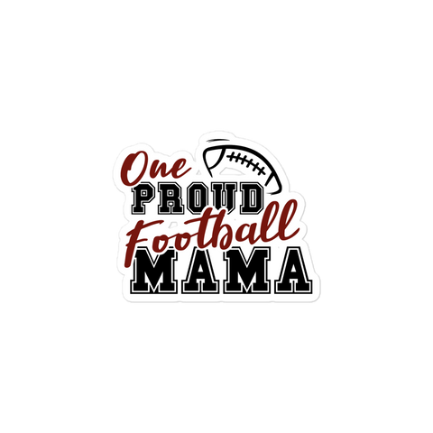 One Proud Football Mom Bubble-free stickers