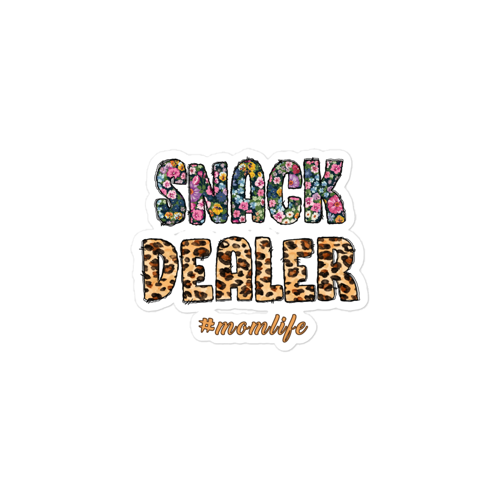 Snack Dealer #Momlife Bubble-free stickers