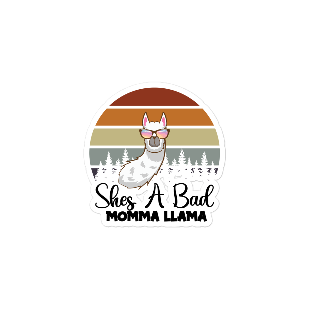 She's A Bad Momma Llama Bubble-free stickers