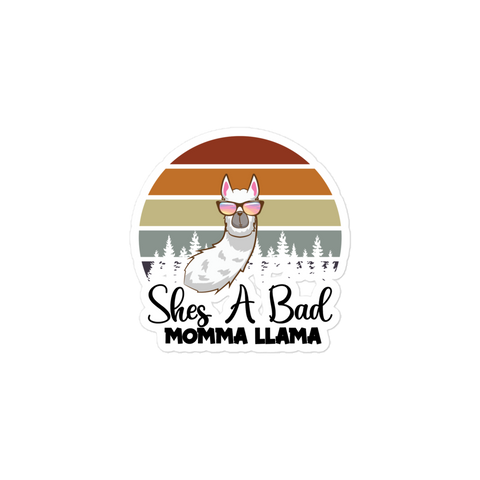 She's A Bad Momma Llama Bubble-free stickers