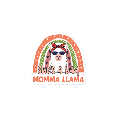 She's A Bad Momma Llama Bubble-free stickers