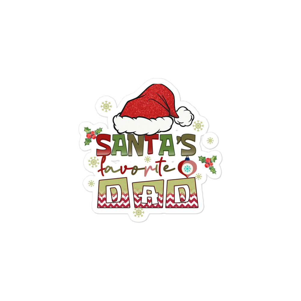 Santa's Favorite Dad Bubble-free stickers