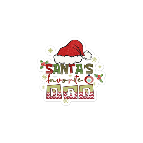 Santa's Favorite Dad Bubble-free stickers