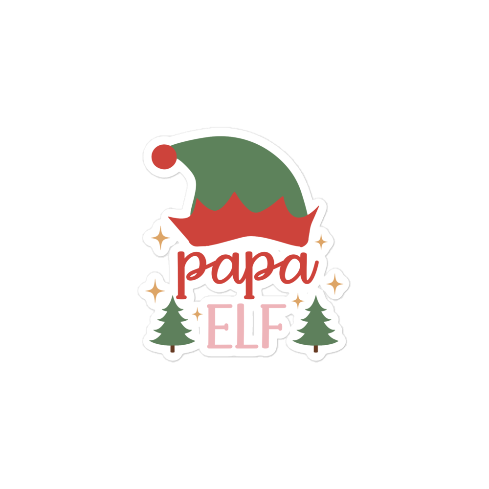 Papa Elf Bubble-free stickers