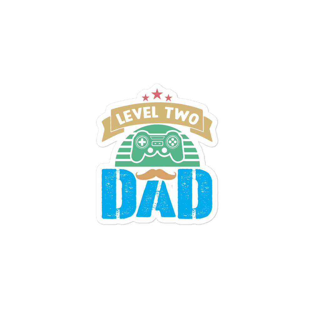 Level Two Dad Bubble-free stickers