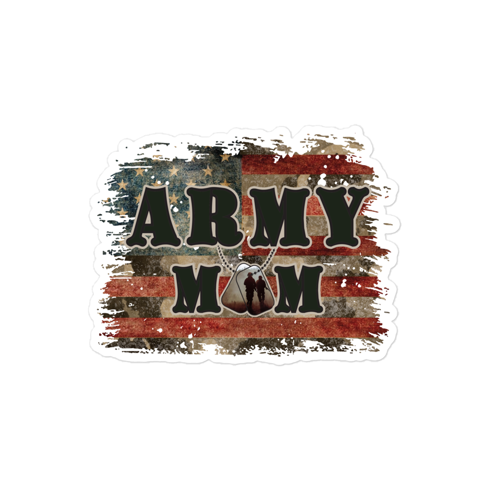 Army Mom Bubble-free stickers