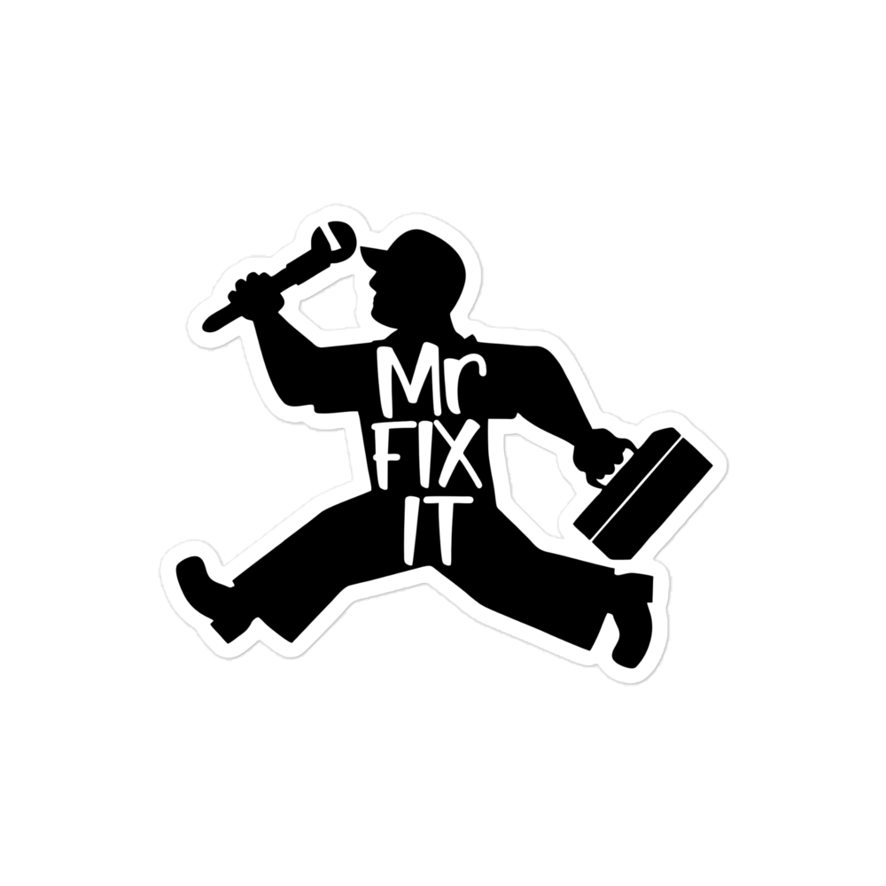 Mr fix It Bubble-free stickers