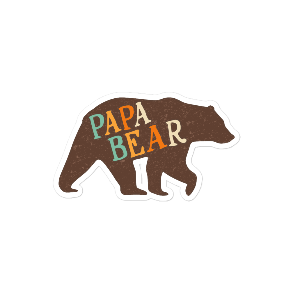 Papa Bear Bubble-free stickers