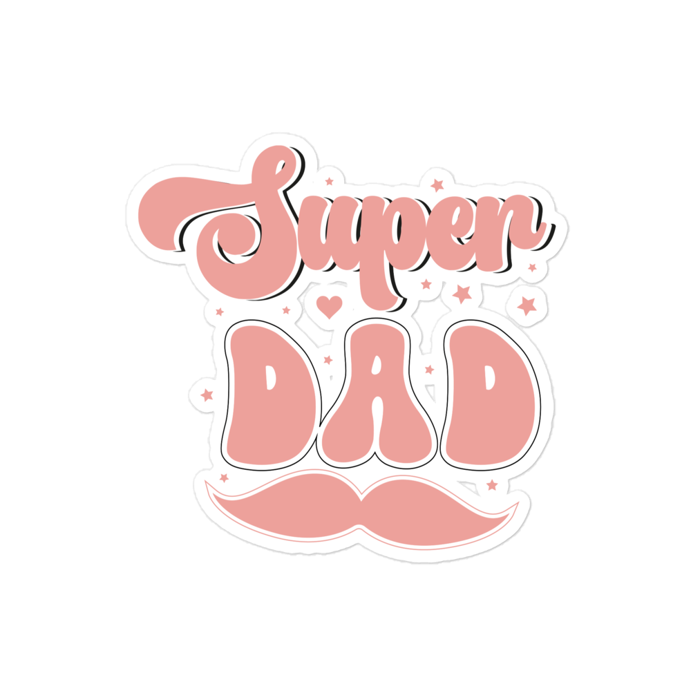 Super Dad Bubble-free stickers