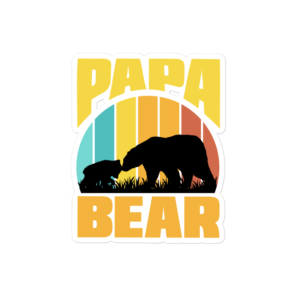 Papa Bear Bubble-free stickers