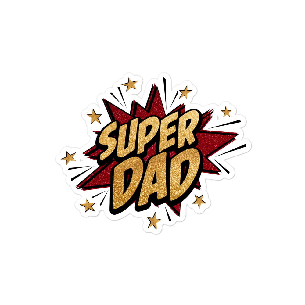 Super Dad Bubble-free stickers