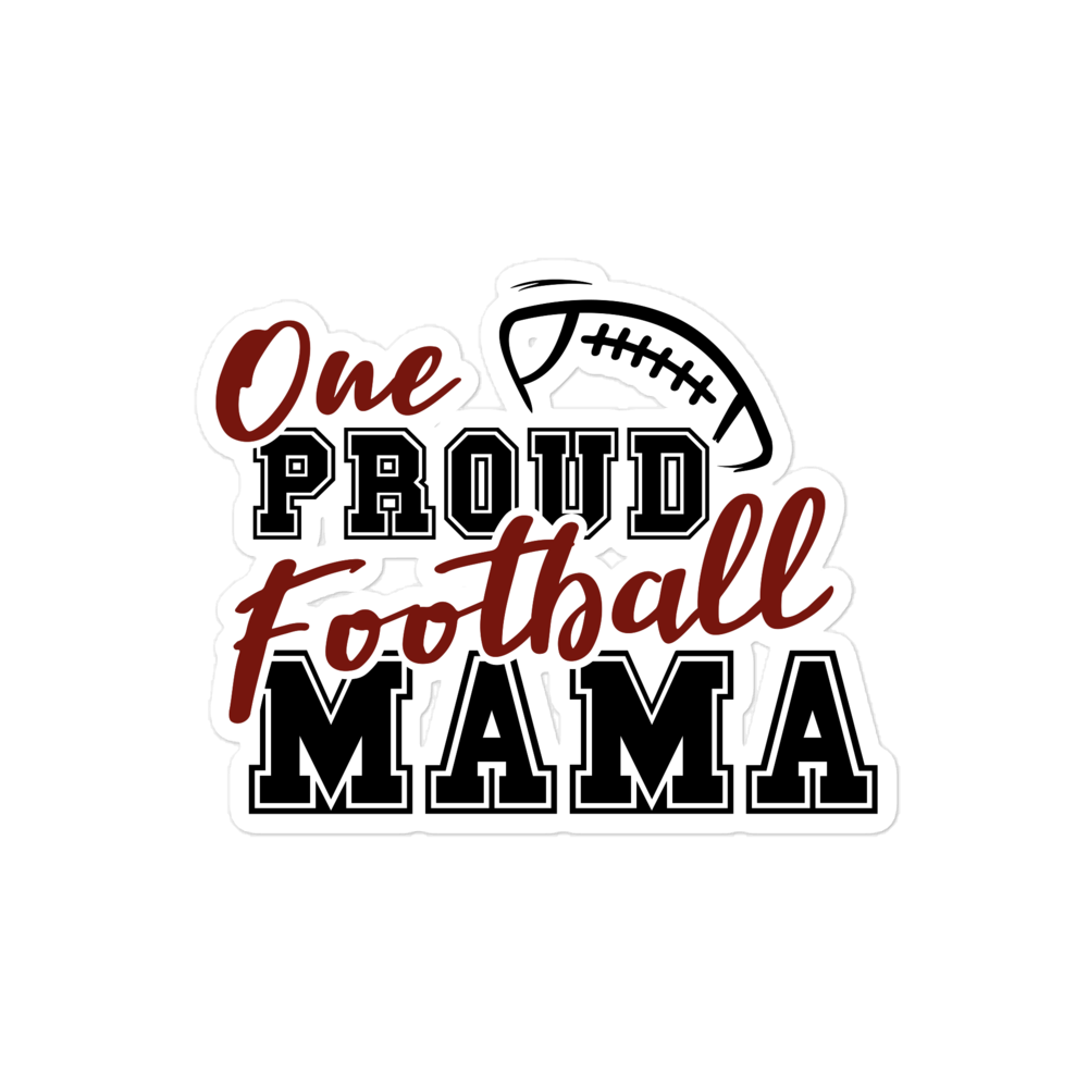 One Proud Football Mom Bubble-free stickers