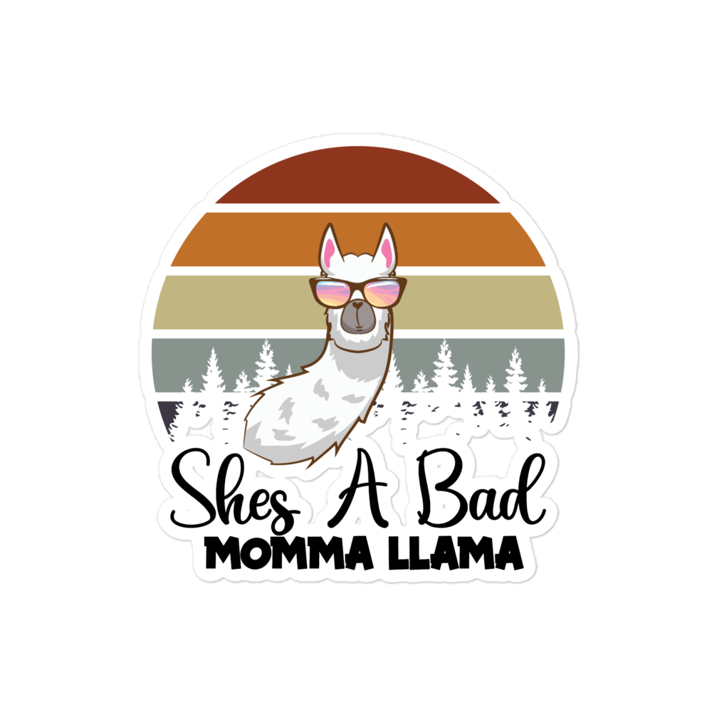 She's A Bad Momma Llama Bubble-free stickers