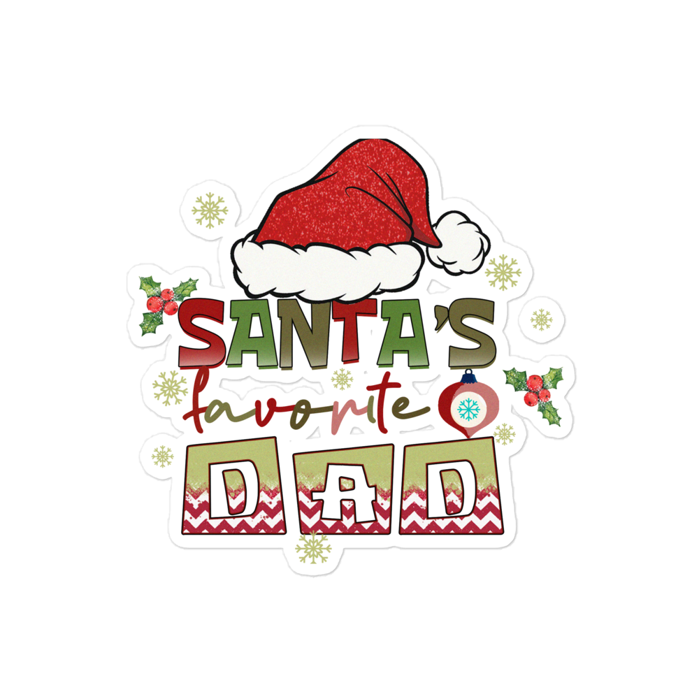 Santa's Favorite Dad Bubble-free stickers