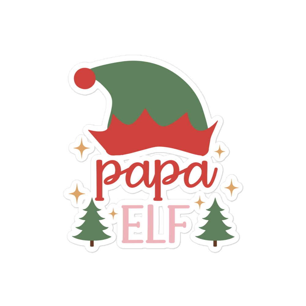 Papa Elf Bubble-free stickers