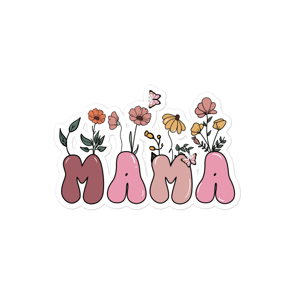 Floral Mama Bubble-free stickers