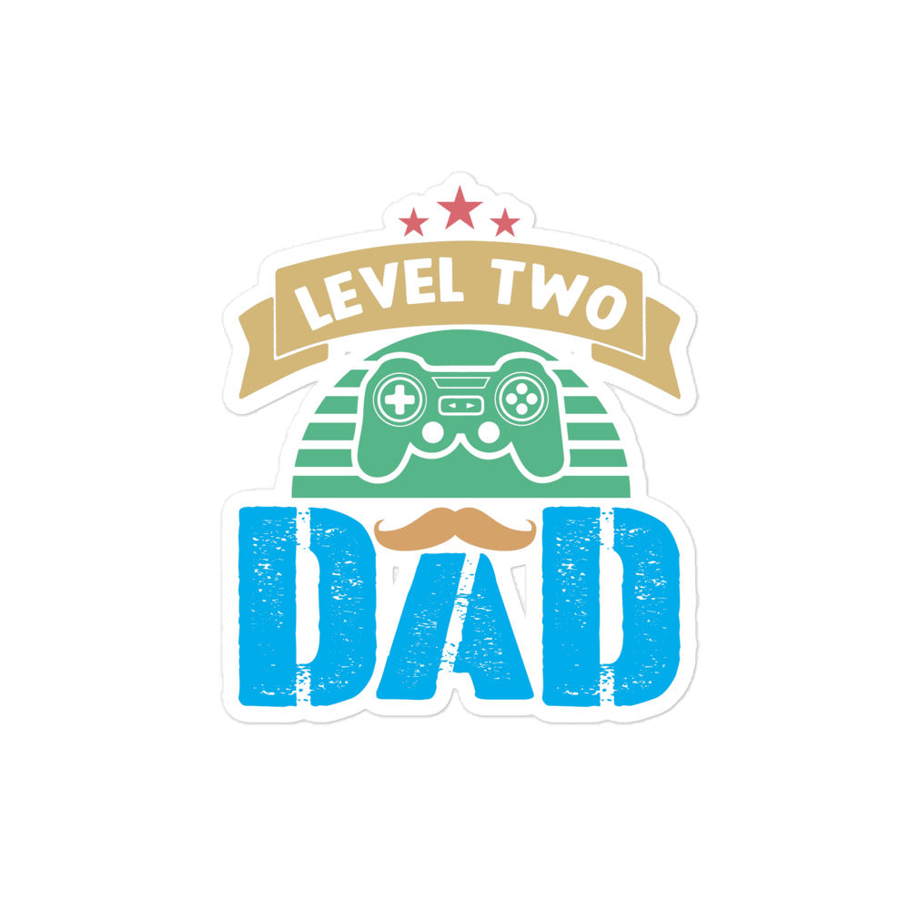 Level Two Dad Bubble-free stickers