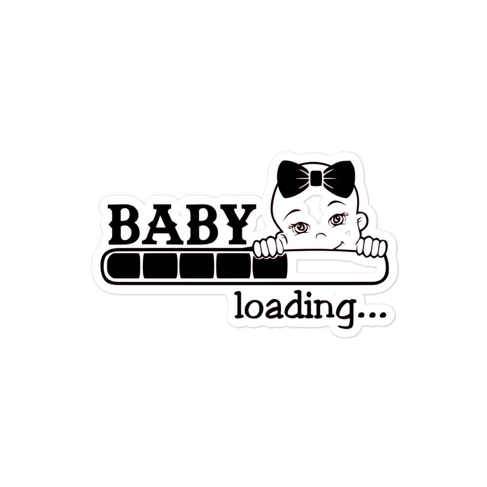 Baby Loading..... Bubble-free stickers