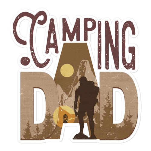 Camping Dad Bubble-free stickers