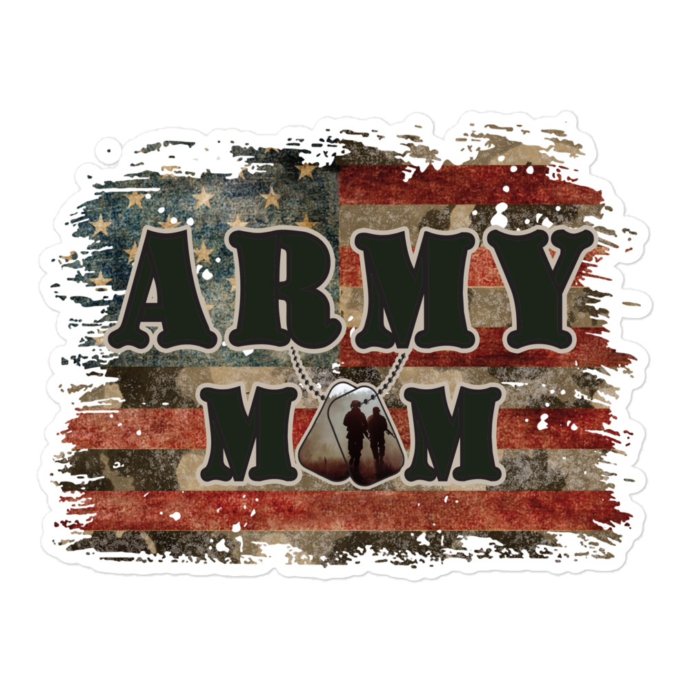 Army Mom Bubble-free stickers