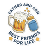 Father And Son Best Friends For Life Bubble-free stickers