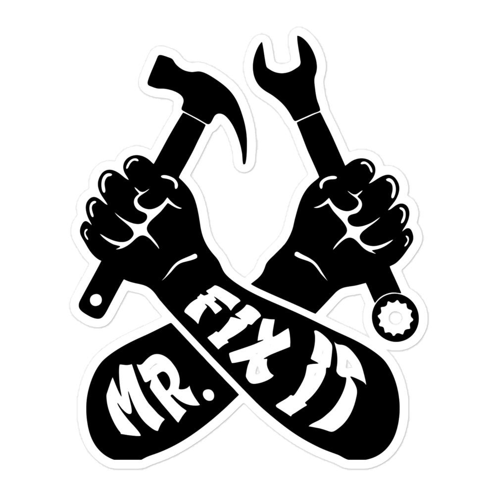 Mr fix It Bubble-free stickers