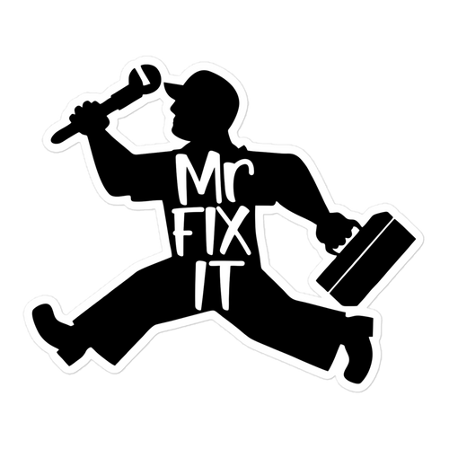 Mr fix It Bubble-free stickers